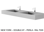 Plan vasque Design, sur mesure, Largeur 120 à 200 cm x Profondeur 40 à 60 cm, résine minérale de couleurs ACRYSTONE® Finition lisse, Livraison Offerte et Rapide.